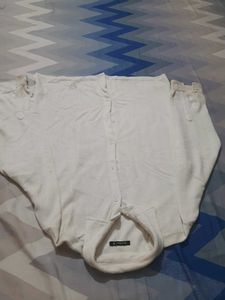 Men's White Textured Long Sleeve Shirt