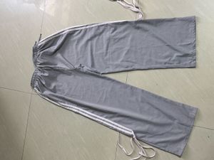 Gray Lounge Pants with Stripes