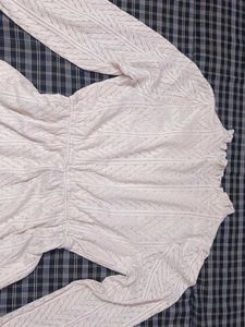 Off white A line lace dress