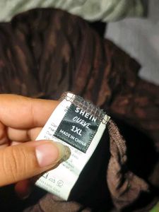 I. Unique Textured Brown Mini Dress