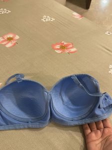 Blue Lightly padded Bra- Bust- 38