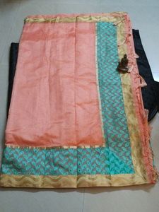 Silk Cotton Saree With Blouse