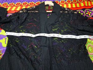 Elegant Black Lace Cardigan