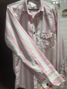 Striped Pink Western Shirt