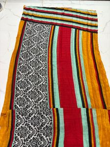 Vibrant Striped Saree
