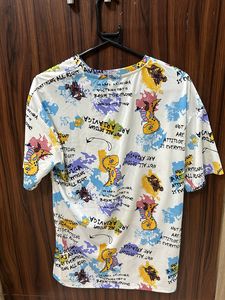 Jannie Hustler Printed Women Round Neck Multicolor