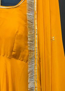 Vibrant Orange Floor length Anarkali suit n Dupatt