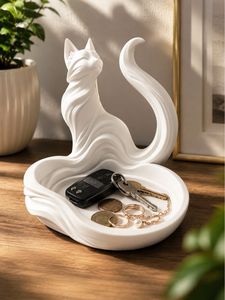 WhiteQ Cat Trinket Dish