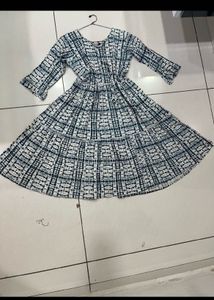 Yellow Floral Print Kurta with Lace Detail