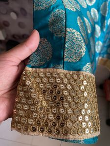 green lehenga custom made