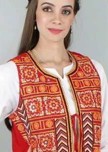 Embroidered Red Vest