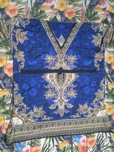 Blue Printed Kurta