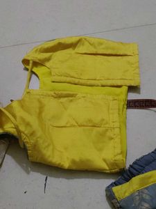 Yellow &amp; Grey Embellished Lehenga Choli