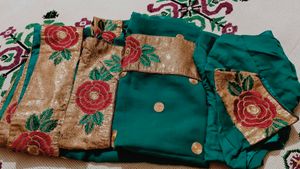Elegant Emerald Green Saree pure Georgette