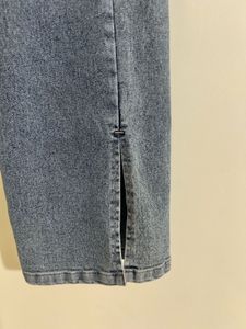 High-Waisted Slit Jeans