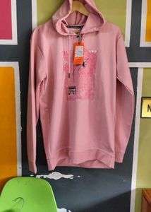 Pink Graphic Print Hoodie