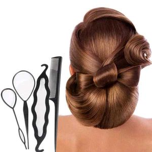 Black Set of 4 Unique Hair Styling Tool Kit