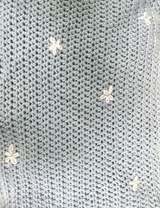 Crochet Knit Tank Top with Daisy Detail