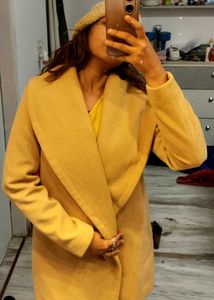 Stylish Yellow woolen coat