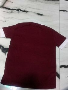Shein Maroon Ringer T-Shirt