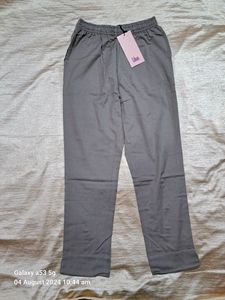 Libas Solid Grey Trouser Pant