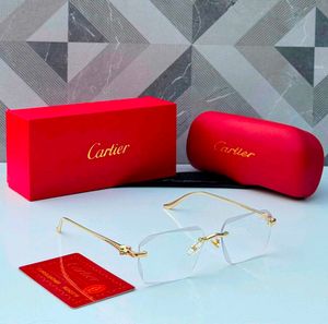 Cartier Rimless Gold Frame Glasses