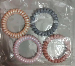 Set of 8 Spiral Hair Ties