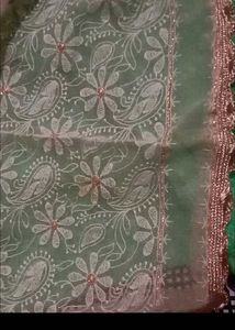 Elegant Green frock set with Dupatta