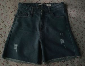 Distressed Denim Shorts