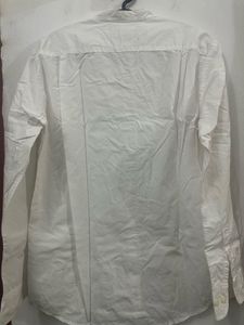 Men's White Band Collar Shirt