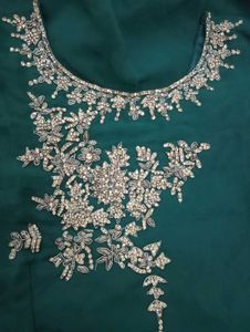Elegant Emerald Green Ethnic Gown