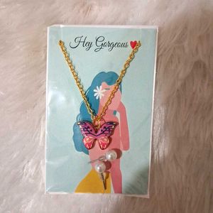 Butterfly Necklace & Earring Set