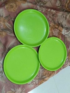 Green Dinner Plate pack of 3
