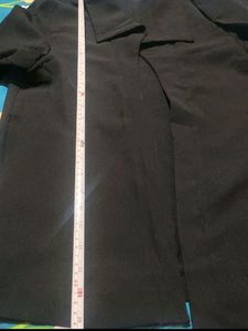 Black Bal Collar Buttonless Blazer
