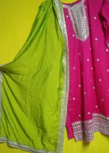 Elegant Pink Kurta Set with Palazzo