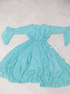 Flowy Teal Blue Maxi Dress