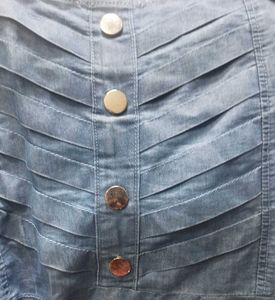 👗 Classic Denim Layered Midi Dress