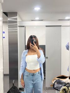 high waisted loose denim straight (can be slight b