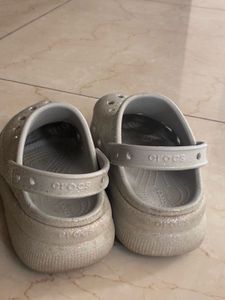 Sparkly Grey Crocs Clogs