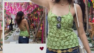 Boho Green Floral Halter Top