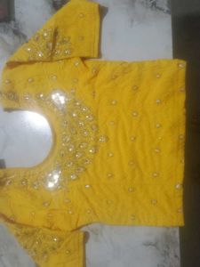 Vibrant Yellow Embroidered Blouse