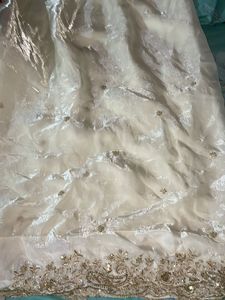 Embellished White Ethnic Blouse saree