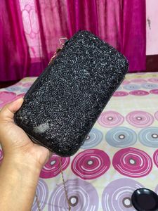 Sparkling Black Evening Clutch