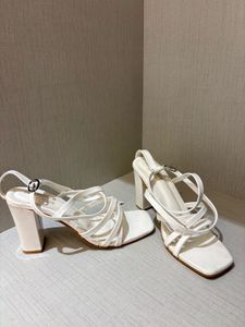 White Strappy Heels