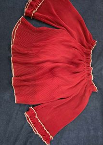 Off-Shoulder Ruffled Sleeve Top