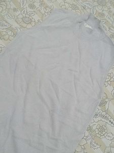 Sparkly Silver Mock Neck Sweater