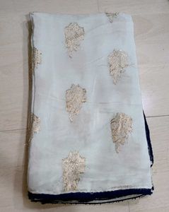 Beautiful Cyan Brocade Blouse WITH BLOUS