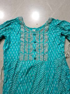 Elegant Blue Printed Kurta