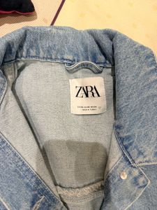 Zara Denim Cutout Romper