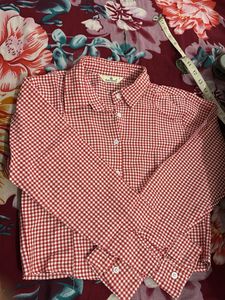 Classic Red Gingham Button-Up Shirt
